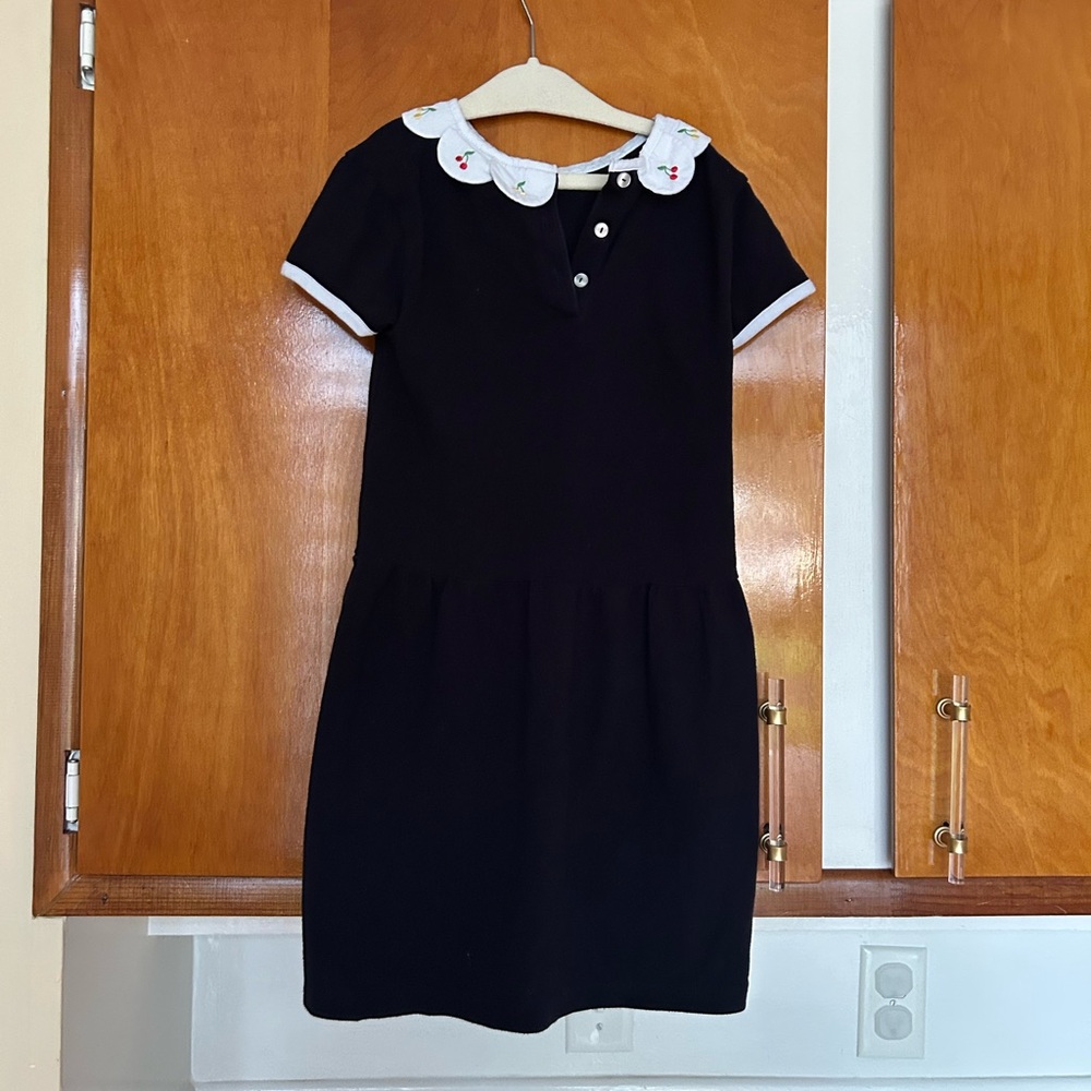 bella bliss Black Dress with White Collar